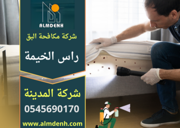 فريق محترف من شركة مكافحة البق في راس الخيمة يقوم بفحص المراتب ورش المبيدات المتخصصة للقضاء على البق داخل غرف النوم.