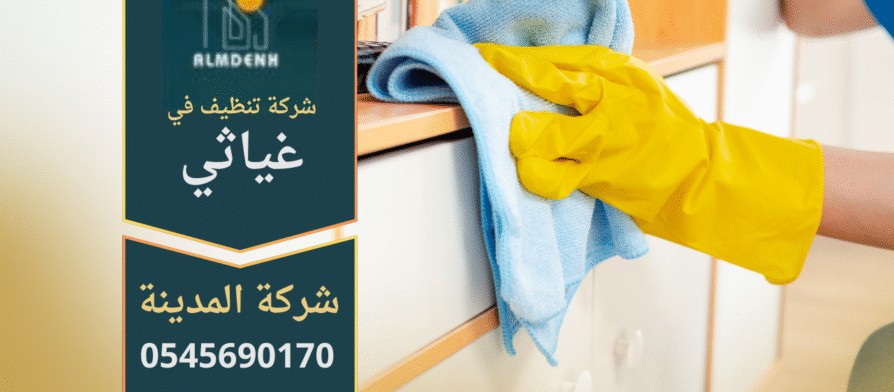 ريق عمل محترف من شركة تنظيف في غياثي يقدم خدمة شاملة للمنازل والفلل باستخدام أحدث المعدات.