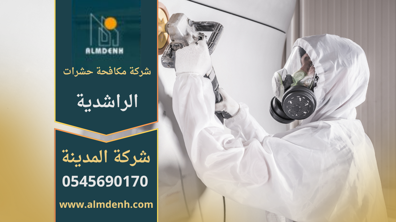 عامل مختص من شركة مكافحة حشرات في الراشدية يقوم برش المبيدات الحديثة للتخلص من الحشرات المنزلية بطريقة آمنة وفعالة.