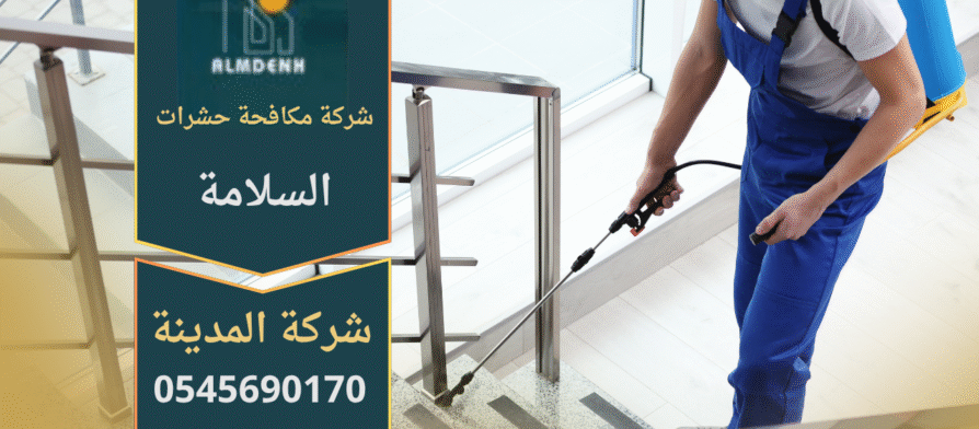 فريق محترف من شركة مكافحة حشرات السلامة يستخدم معدات حديثة وآمنة لإبادة الحشرات في المنازل والمكاتب.