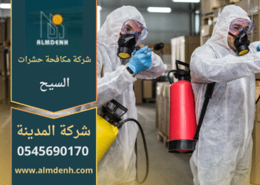 فني من شركة مكافحة حشرات في السيح يرش مبيدات آمنة داخل منزل باستخدام معدات حديثة للقضاء على الحشرات بسرعة وفعالية.