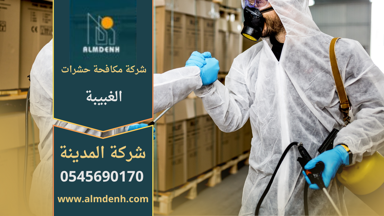 فريق عمل محترف يستخدم معدات حديثة أثناء تقديم خدمات شركة مكافحة حشرات الغبيبة داخل أحد المنازل لضمان القضاء الكامل على الحشرات.