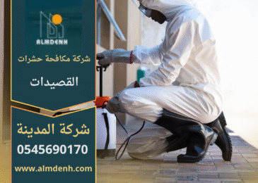 صورة توضح فنيًا يقوم برش مبيدات داخل منزل في القصيدات، مما يبرز أهمية خدمات شركة مكافحة حشرات في القصيدات للتخلص من الحشرات بسرعة وأمان.