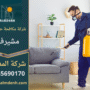 فني متخصص من شركة مكافحة حشرات في مشيرف يقوم برش المبيدات داخل منزل باستخدام معدات حديثة لضمان القضاء على الحشرات بالكامل.