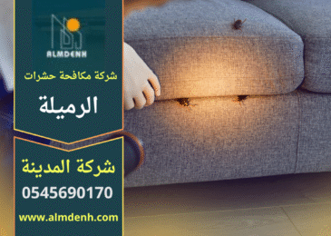 صورة توضح فريق عمل محترف من شركة مكافحة حشرات في الرميلة يستخدم معدات حديثة لمعالجة الإصابات داخل المنازل.