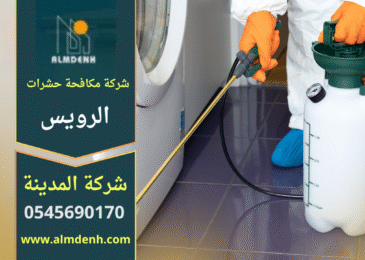 خدمة مقدمة من شركة مكافحة حشرات في الرويس تستخدم معدات حديثة لإزالة الحشرات داخل المنازل بطرق آمنة وسريعة.