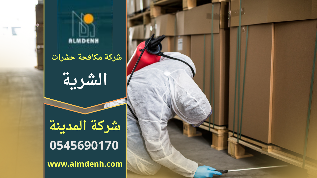 صورة فريق محترف من شركة مكافحة حشرات في الشرية يستخدم معدات حديثة لرش المبيدات داخل منزل.