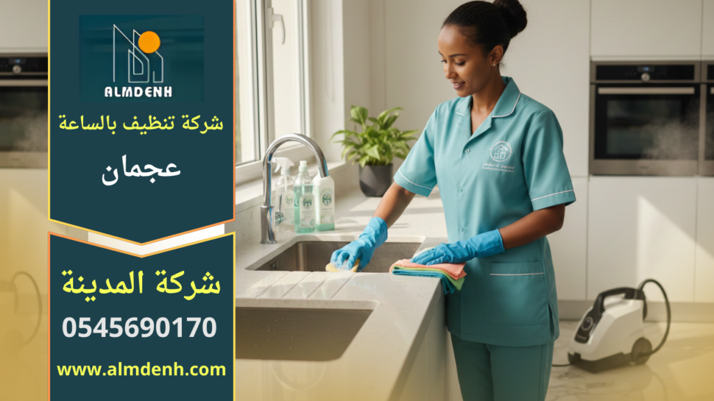 طاقم عمل يضم خادمات بالساعة في الشارقة من جنسيات مختلفة يرتدين الزي الرسمي لشركة المدينة أثناء تقديم خدمات التنظيف والتعقيم المنزلي.