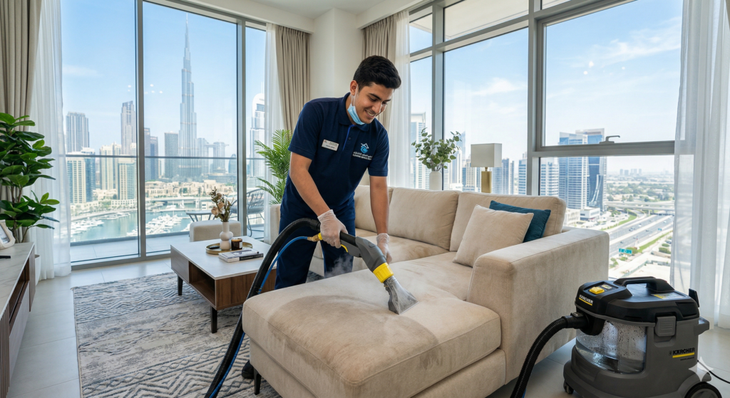 شركات تنظيف الكنب في دبي تقدم خدمات تنظيف بالبخار داخل المنزل