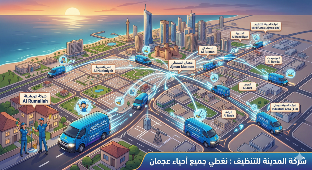 تغطية خدمة التنظيف في عجمان