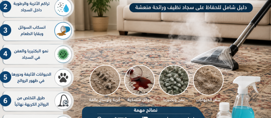 اسباب الروائح الكريهة للسجاد