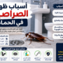 اسباب ظهور الصراصير في الحمام
