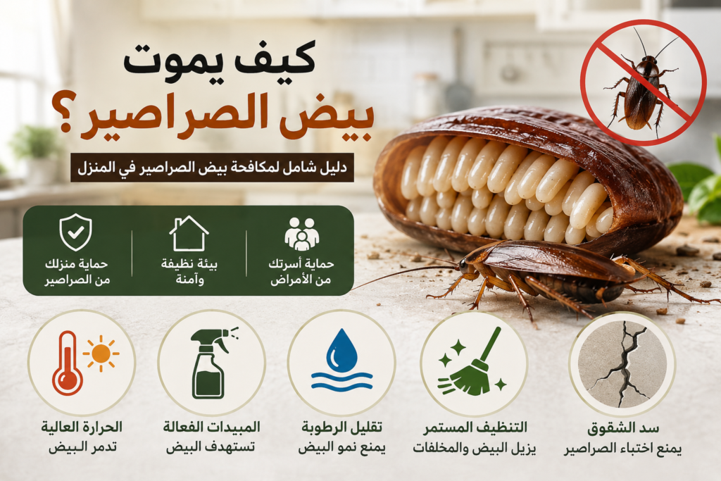 كيف يموت بيض الصراصير